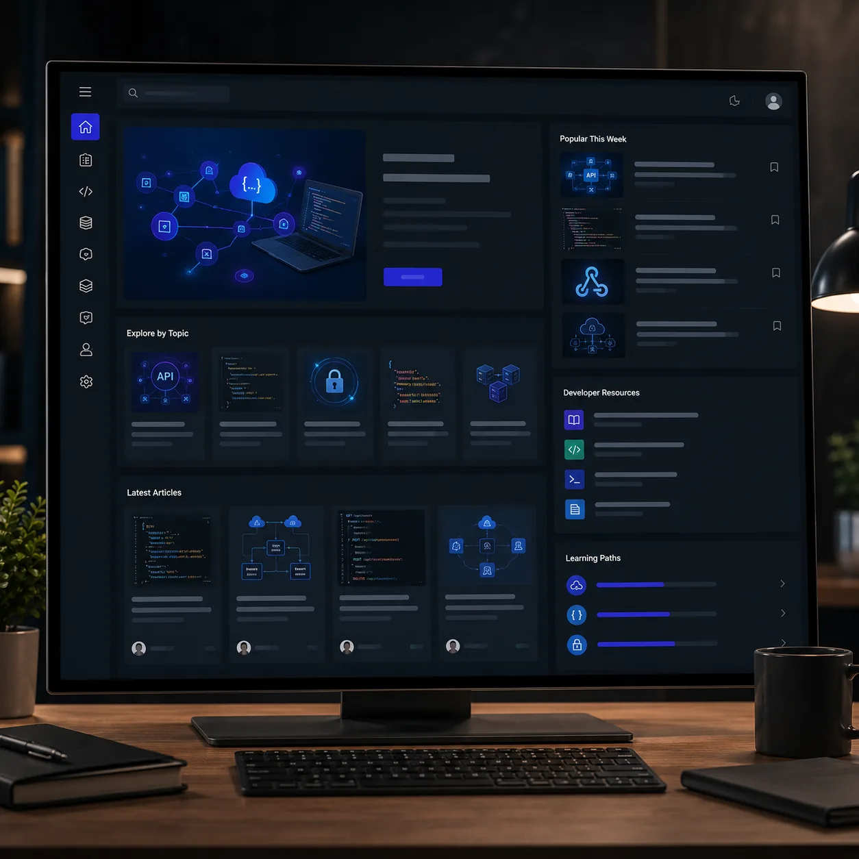 API and integration architecture workspace showing connected systems, data flows, and synchronization rules.