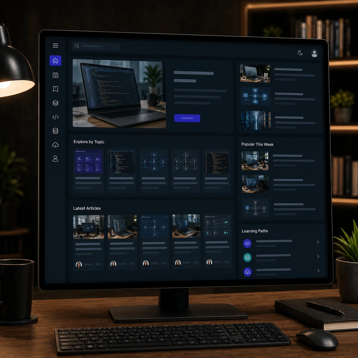 Web application interface planning with workflow screens, records, permissions, and operational state.