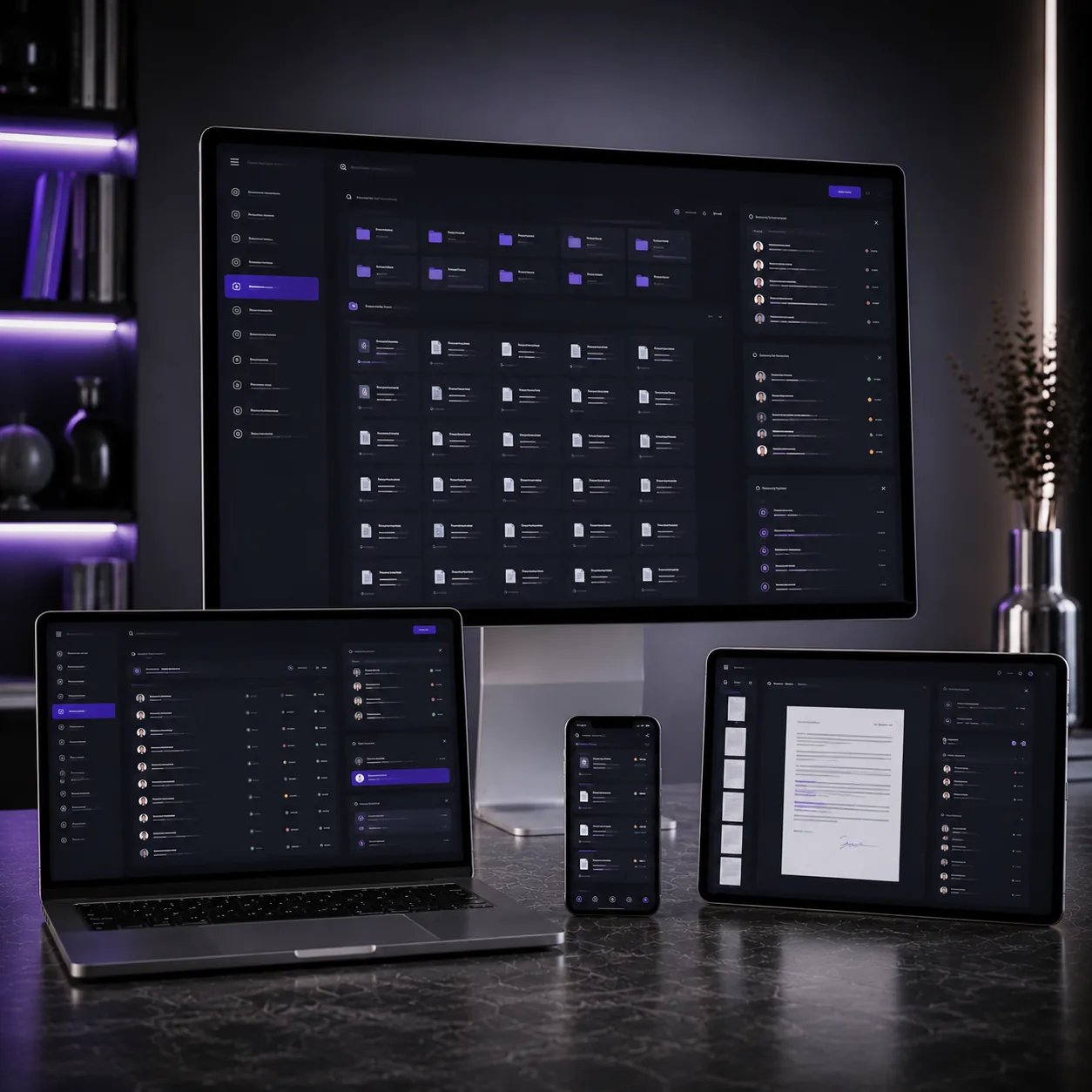 Document Management Software abstract representation