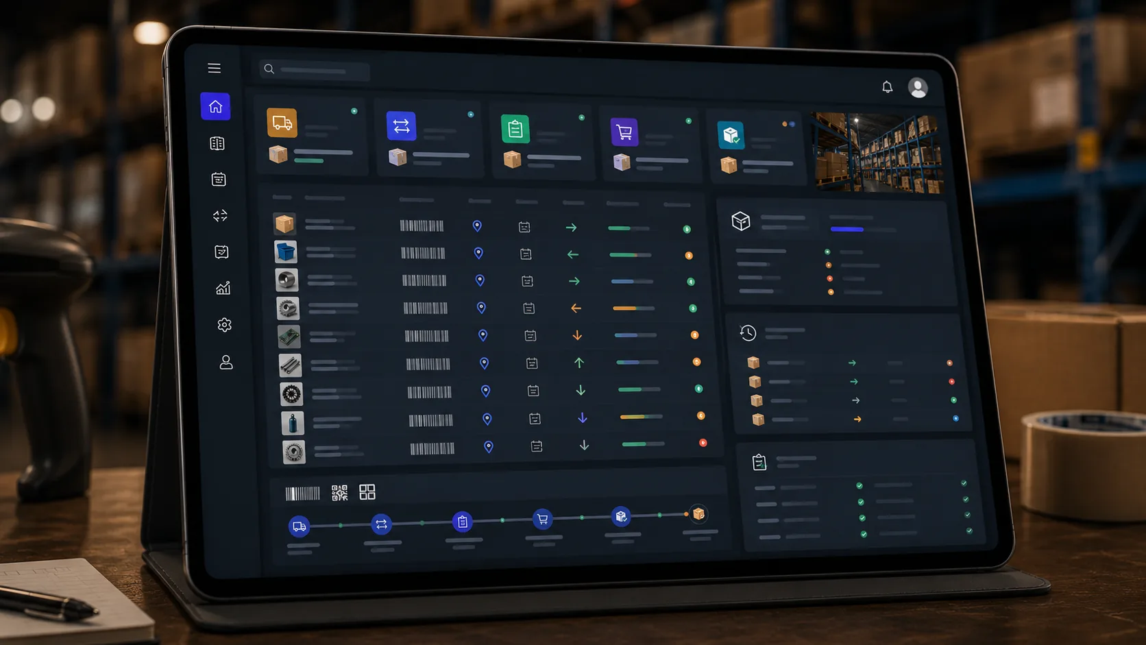 Inventory Management Software abstract representation