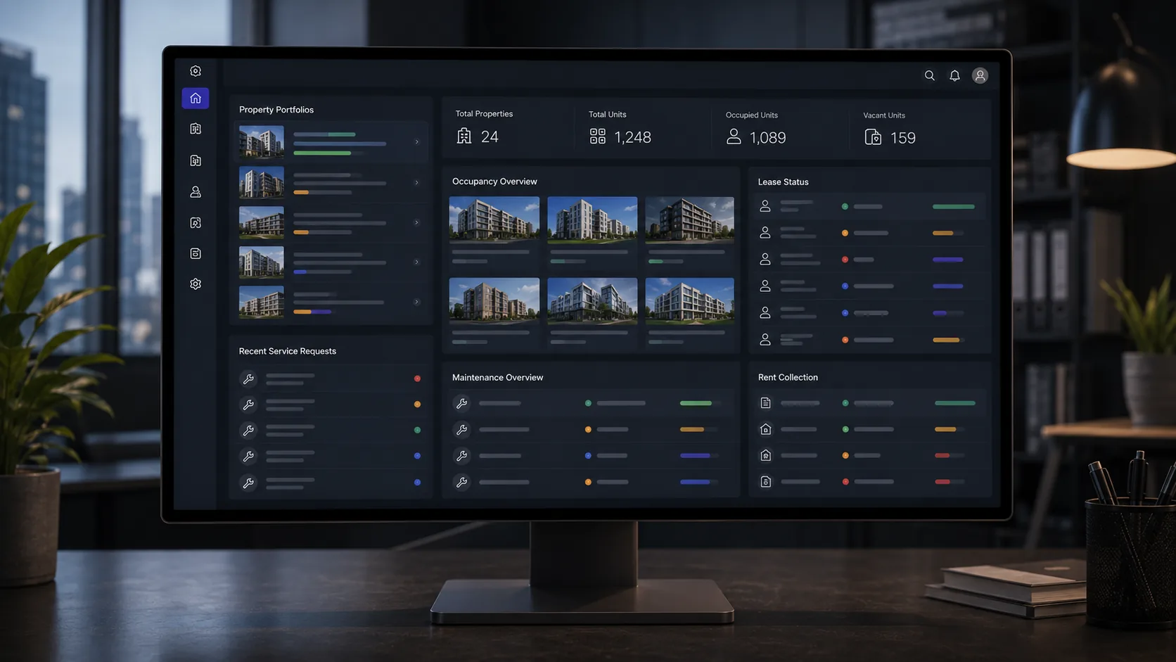 Property Management Software abstract representation